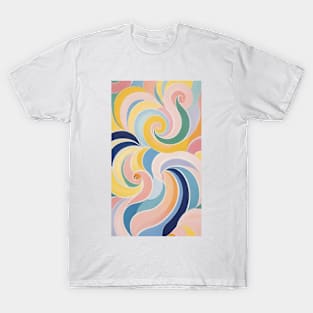 Hilma's Colorful Reverie: Abstract Whimsy T-Shirt